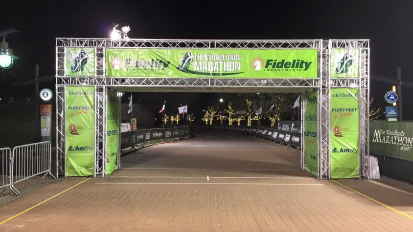 Woodlands Marathon - Finish Line Structure